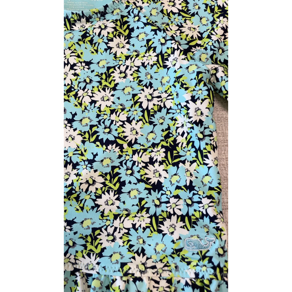 Vineyard Vines Girls Ruffle Rashguard Size 2T Floral UPF 50+ Beachy Pool Swim - Picture 7 of 7